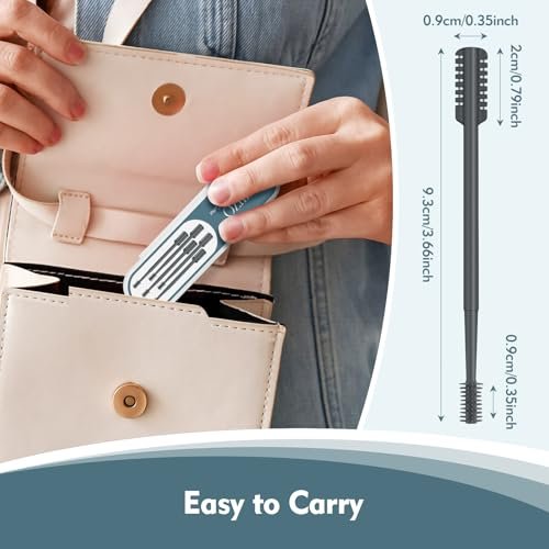 MIVZO 5-Pack 2-in-1 Nasal Hair Cutter – Double-Sided Manual Nose Hair Trimmer with Soft Cleaning Brush for Women and Men (Gray) - görsel 12