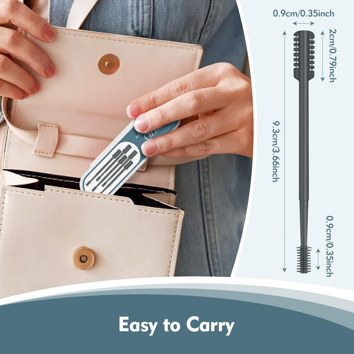 MIVZO 5-Pack 2-in-1 Nasal Hair Cutter – Double-Sided Manual Nose Hair Trimmer with Soft Cleaning Brush for Women and Men (Gray) - görsel 11