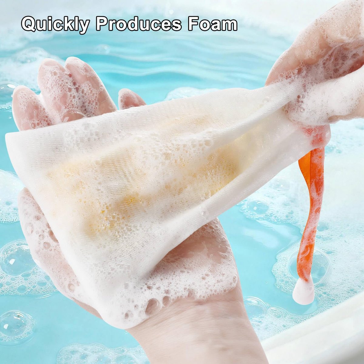 10-Pack Exfoliating Mesh Soap Saver Bags with Drawstring for Body and Facial Cleaning - görsel 9