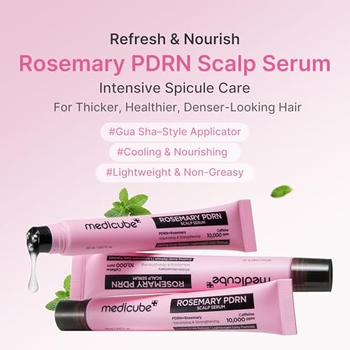 medicube Rosemary PDRN Scalp Refresh & Nourish Serum – Non-Greasy Lightweight Scalp Treatment for Thicker, Fuller Hair | Korean Hair Care, 20ml Avelisse