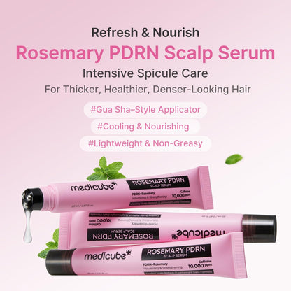medicube Rosemary PDRN Scalp Refresh & Nourish Serum – Non-Greasy Lightweight Scalp Treatment for Thicker, Fuller Hair | Korean Hair Care, 20ml Avelisse