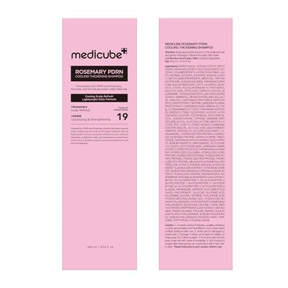 medicube Rosemary PDRN Clarifying Thickening Shampoo – Cooling, Clarifying Care for Thinning, Weak & Flaky Hair – Amino Acid Complex for Stronger, Thicker-Looking Hair – Korean Hair Care, 13.52 fl.oz Avelisse