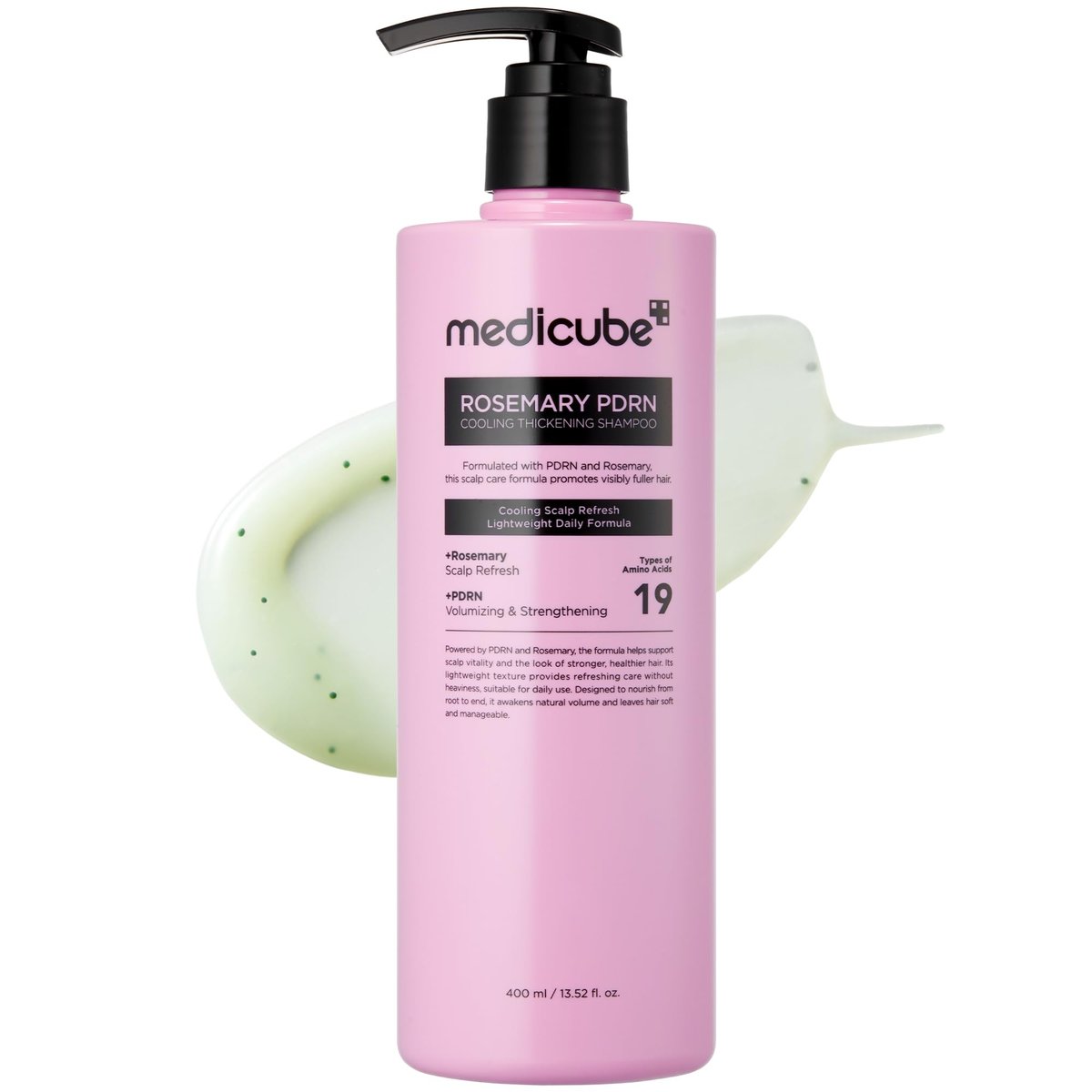 medicube Rosemary PDRN Clarifying Thickening Shampoo – Cooling, Clarifying Care for Thinning, Weak & Flaky Hair – Amino Acid Complex for Stronger, Thicker-Looking Hair – Korean Hair Care, 13.52 fl.oz Avelisse