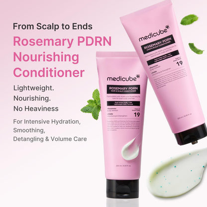 medicube Rosemary PDRN Scalp to Strand Nourishing Conditioner – Lightweight Care for Dry, Fine, Weak-Looking Hair – Amino Acid Infused for Strength & Softness – Korean Hair Care, 8.45 fl.oz Avelisse