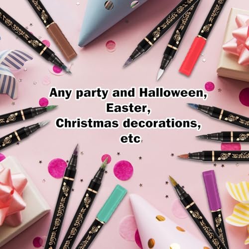 BONTOP Temporary Tattoo Markers for Skin - 15 Body Markers + 82 Stencils, Skin-Safe & Cosmetic Quality, Birthday Gift Ideas - görsel 10
