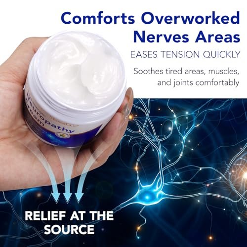 Maximum Strength Neuropathy Soothing Cream for Feet, Hands, Legs & Back – Non-Greasy Plant-Based Formula for Men & Women (4.2 oz) Avelisse