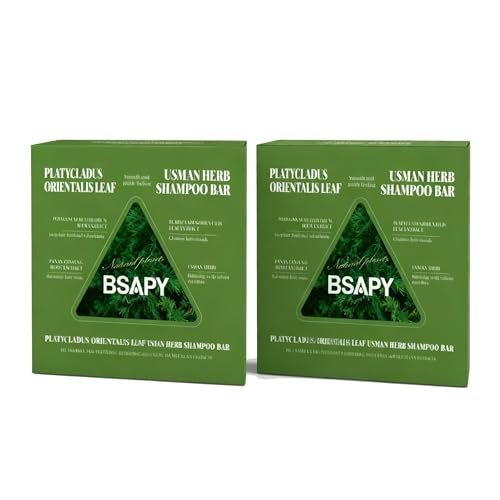 BSAPY Anti Hair Loss Shampoo Bar – DHT Blocker with Polygonum, Ginseng & Tea Tree, Strengthens Roots, Reduces Hair Fall, for Thinning Hair, Herbal Hair Growth Soap 120g *2 Avelisse
