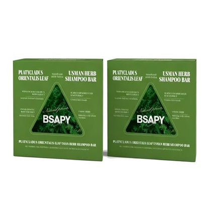 BSAPY Anti Hair Loss Shampoo Bar – DHT Blocker with Polygonum, Ginseng & Tea Tree, Strengthens Roots, Reduces Hair Fall, for Thinning Hair, Herbal Hair Growth Soap 120g *2 Avelisse