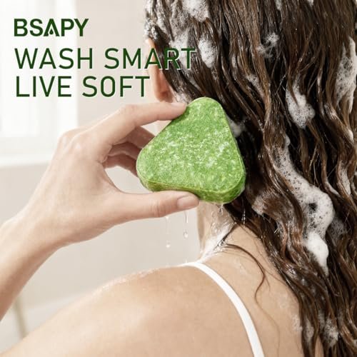 BSAPY Anti Hair Loss Shampoo Bar – DHT Blocker with Polygonum, Ginseng & Tea Tree, Strengthens Roots, Reduces Hair Fall, for Thinning Hair, Herbal Hair Growth Soap 120g Avelisse