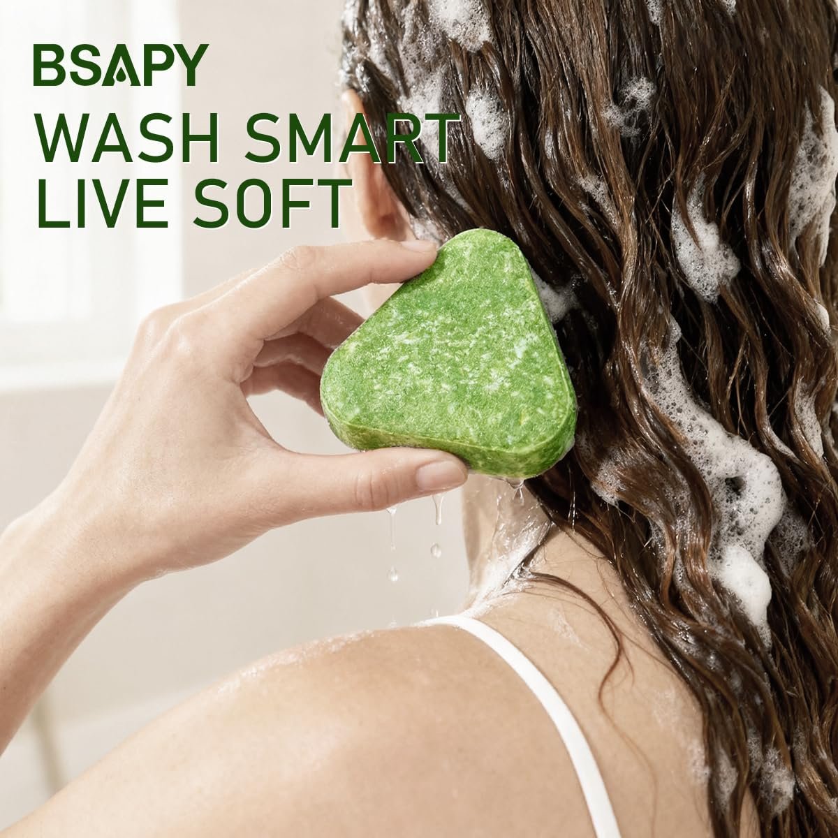 BSAPY Anti Hair Loss Shampoo Bar – DHT Blocker with Polygonum, Ginseng & Tea Tree, Strengthens Roots, Reduces Hair Fall, for Thinning Hair, Herbal Hair Growth Soap 120g *2 Avelisse