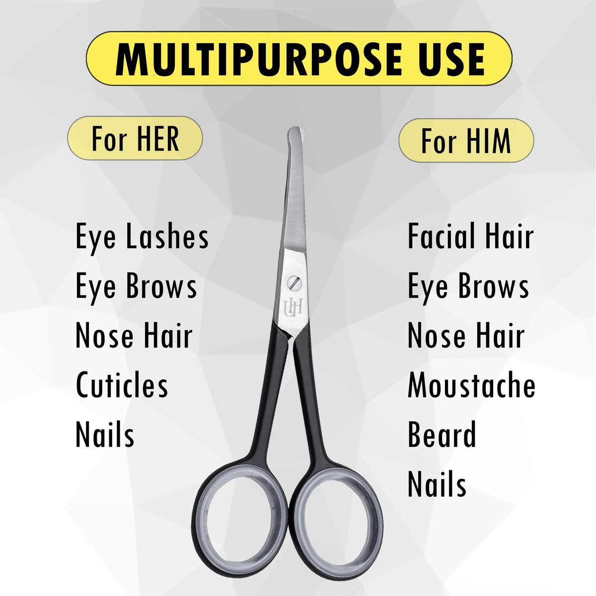 UMAHASS 4.0 Premium Nose Hair Scissors for Men - Safety Blades with Rounded Tip for Nasal, Ear, Eyebrow & Facial Hair Trimming - görsel 7