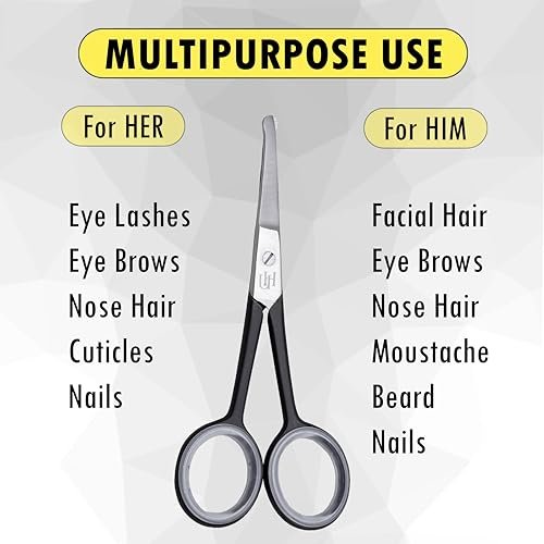 UMAHASS 4.0 Premium Nose Hair Scissors for Men - Safety Blades with Rounded Tip for Nasal, Ear, Eyebrow & Facial Hair Trimming - görsel 8