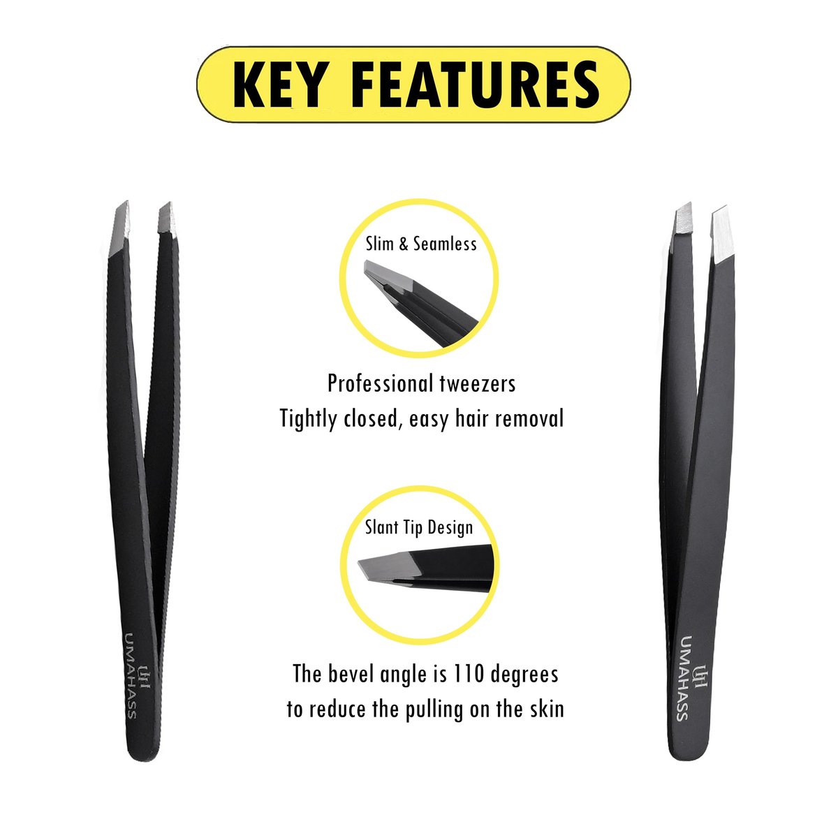 UMAHASS 4.0 Premium Nose Hair Scissors for Men - Safety Blades with Rounded Tip for Nasal, Ear, Eyebrow & Facial Hair Trimming - görsel 11