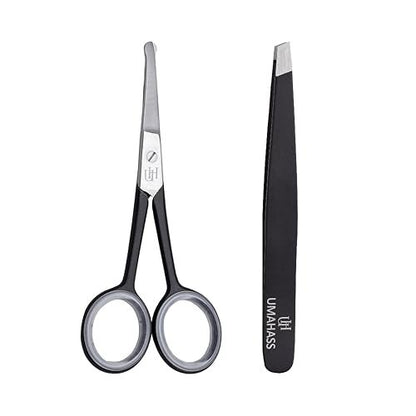 UMAHASS 4.0 Premium Nose Hair Scissors for Men - Safety Blades with Rounded Tip for Nasal, Ear, Eyebrow & Facial Hair Trimming