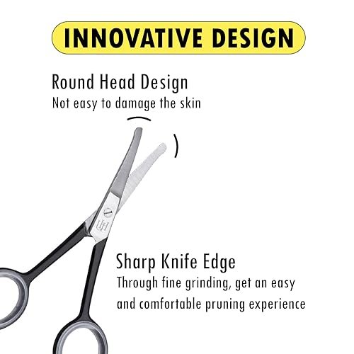 UMAHASS 4.0 Premium Nose Hair Scissors for Men - Safety Blades with Rounded Tip for Nasal, Ear, Eyebrow & Facial Hair Trimming - görsel 4