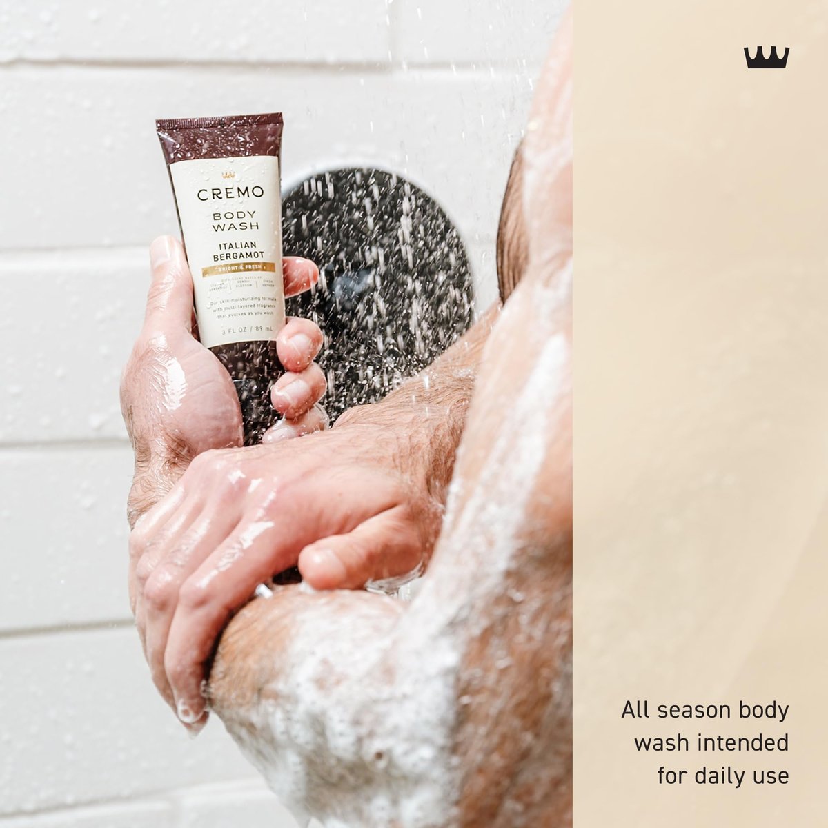 Cremo Rich-Lathering Italian Bergamot Travel Size Body Wash for Men - 3 Fl Oz - görsel 3