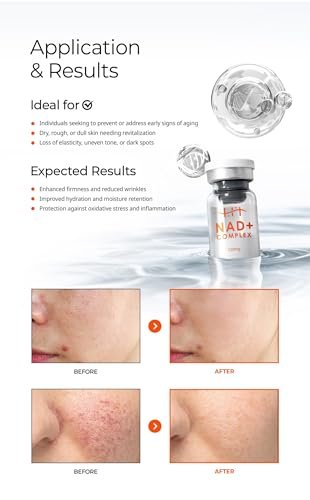 NAD+ Complex Skin Booster with NAD+, HA, Peptides, & Collagen – 2025 Microneedle Serum, Made in Korea (120mg + 5ml)
