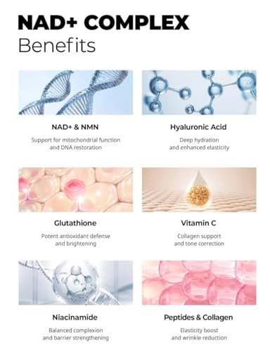 NAD+ Complex Skin Booster with NAD+, HA, Peptides, & Collagen – 2025 Microneedle Serum, Made in Korea (120mg + 5ml) - görsel 8
