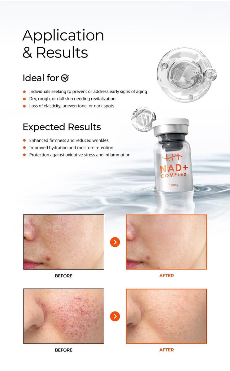 NAD+ Complex Skin Booster with NAD+, HA, Peptides, & Collagen – 2025 Microneedle Serum, Made in Korea (120mg + 5ml) - görsel 9