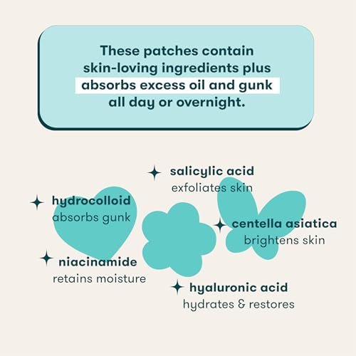 Proactiv Zits Happen Acne Patches with Salicylic Acid, Hydrocolloid Spot Treatment, Fun Heart Flower & Butterfly Shapes, 30 Count - görsel 6