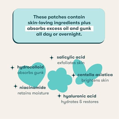 Proactiv Zits Happen Acne Patches with Salicylic Acid, Hydrocolloid Spot Treatment, Fun Heart Flower & Butterfly Shapes, 30 Count