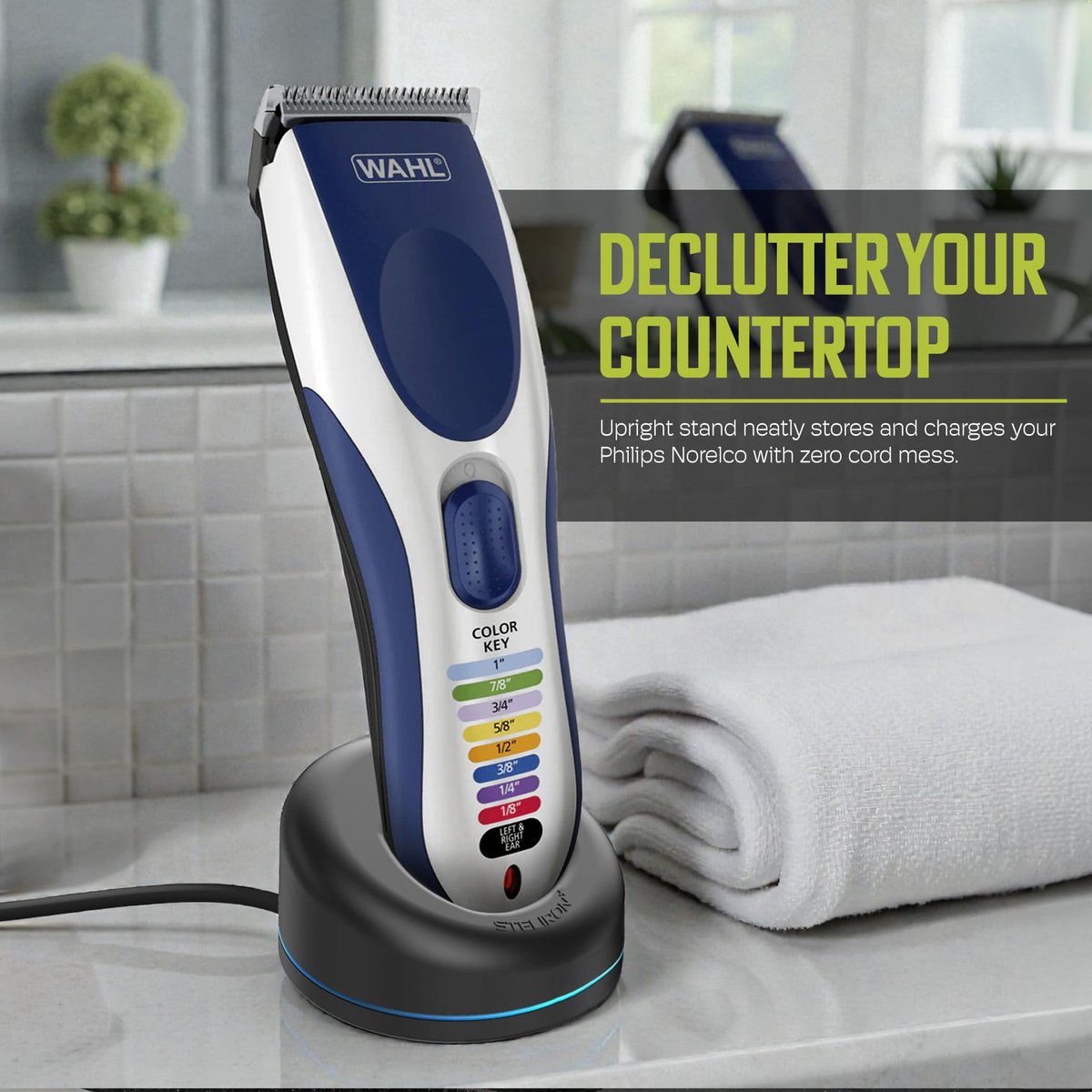 Replacement Charging Dock for Wahl Color Pro Cordless Clipper & Trimmer Model 9649P – USB Powered with LED Indicator (Black) Avelisse