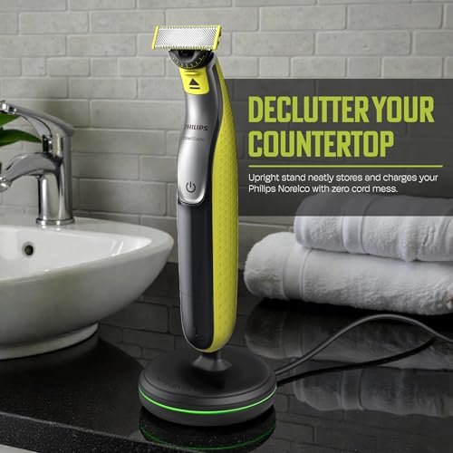 Charging Stand for Philips Norelco OneBlade 360 Shaver – Dock with LED Indicator & USB Cable for QP2724, QP2834 Avelisse