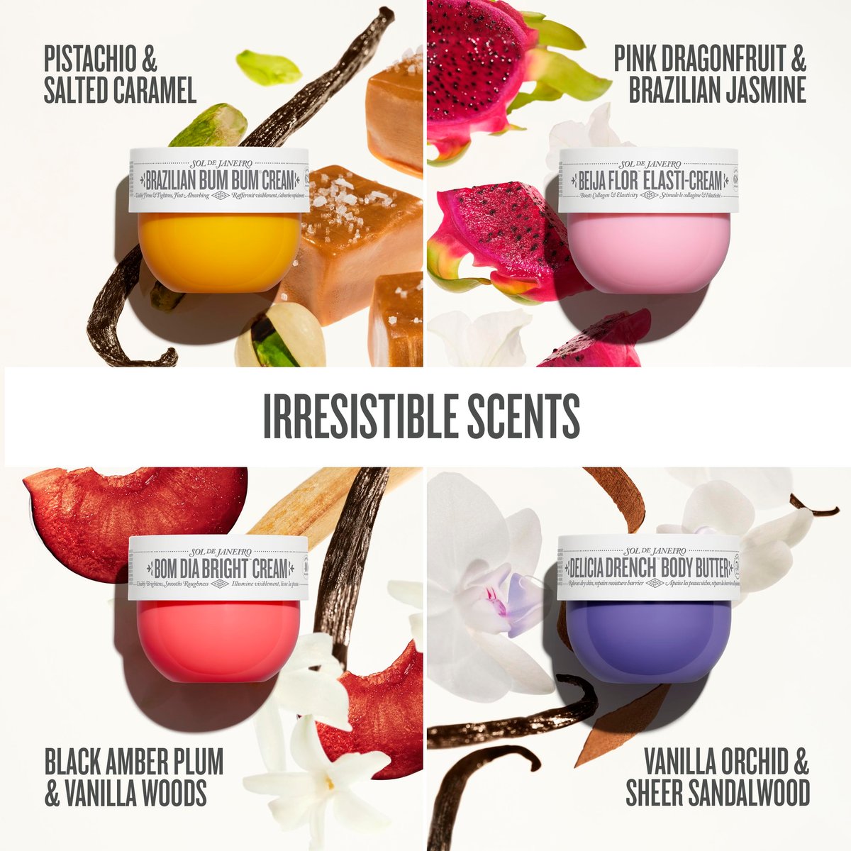 Sol de Janeiro BODY BOLDLY Body Cream Discovery Set – Trial Size Minis (4 x 25 mL) – Gift Set Avelisse
