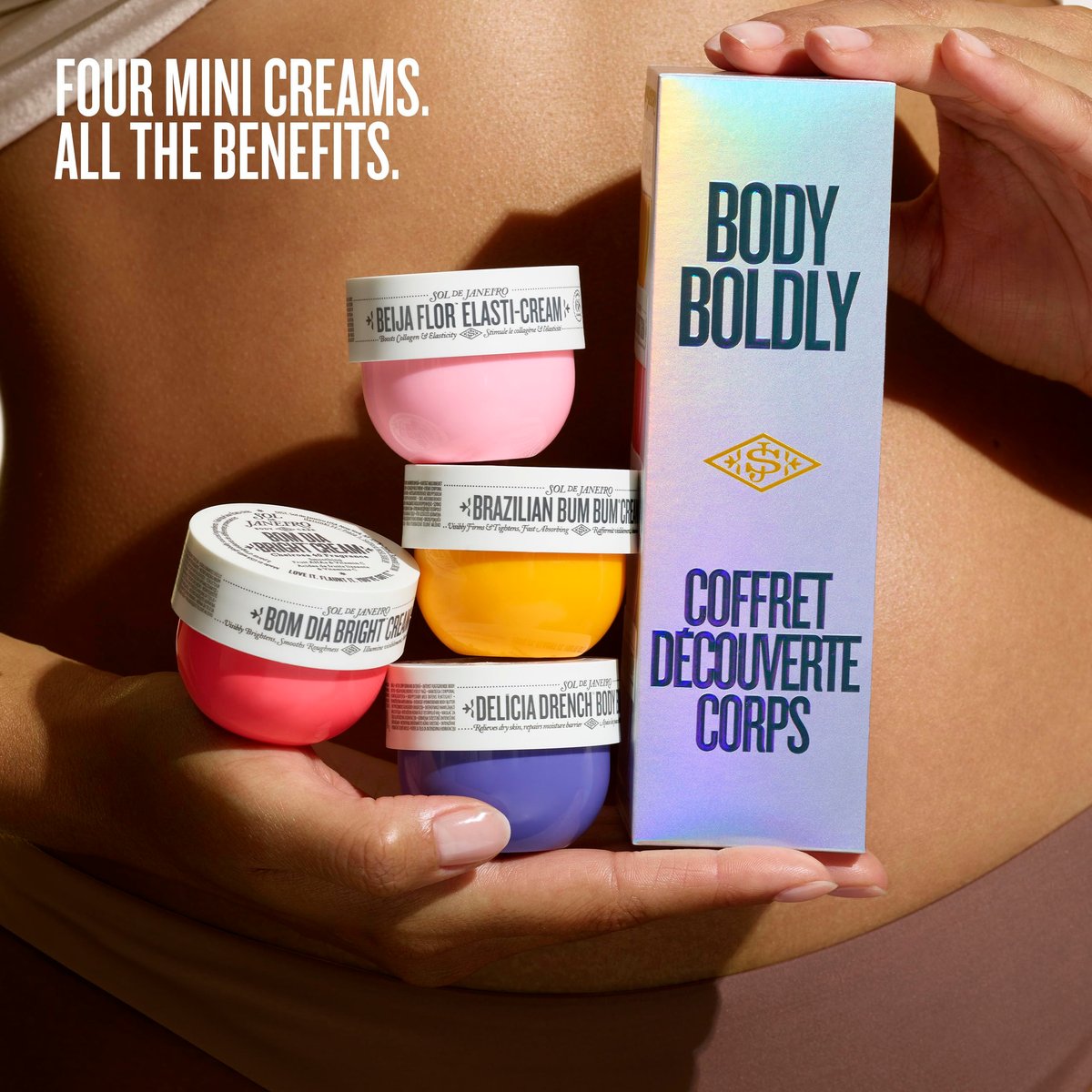 Sol de Janeiro BODY BOLDLY Body Cream Discovery Set – Trial Size Minis (4 x 25 mL) – Gift Set Avelisse