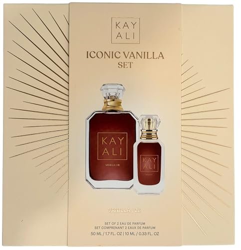 KAYALI Vanilla | 28 Eau de Parfum Iconic Set – Sweet Vanilla, Amber Woods & Brown Sugar Notes, 50 ml + 10 ml Avelisse