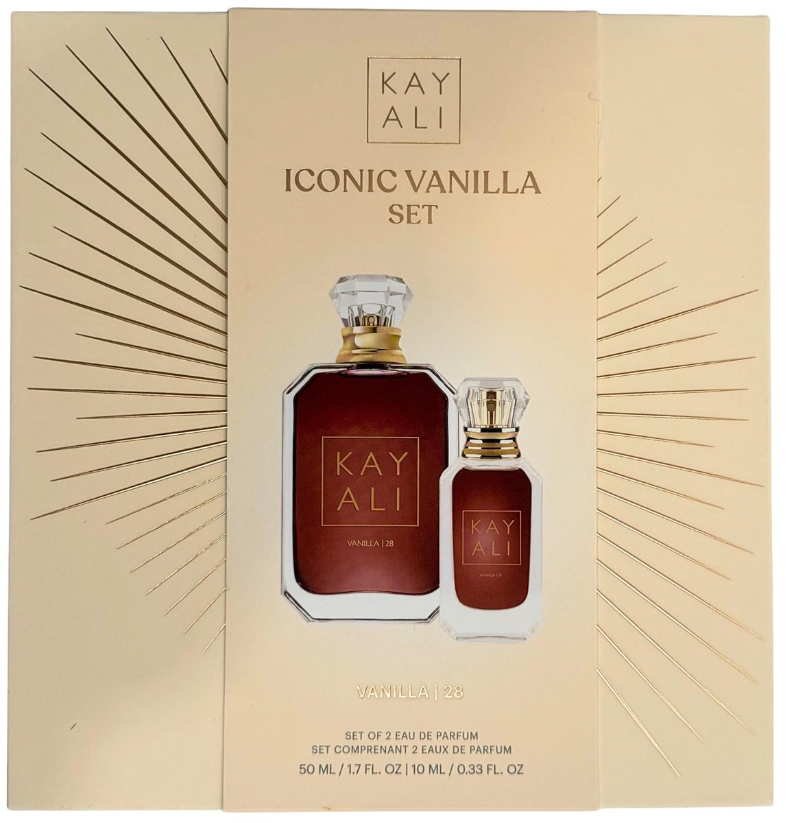 KAYALI Vanilla | 28 Eau de Parfum Iconic Set – Sweet Vanilla, Amber Woods & Brown Sugar Notes, 50 ml + 10 ml Avelisse