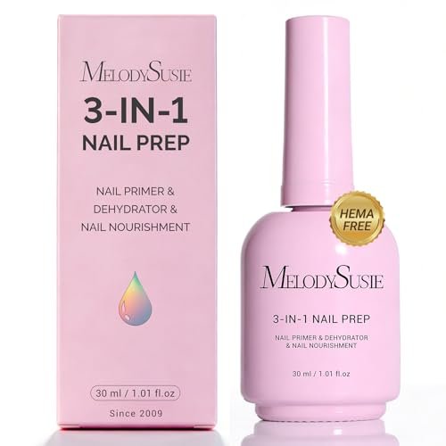 MelodySusie 30ML Nail Dehydrator and Primer, 3-in-1 HEMA-Free Acid-Free Nourishing Nail Prep for Thickening Solutions, Acrylic & Gel Nails - görsel 2