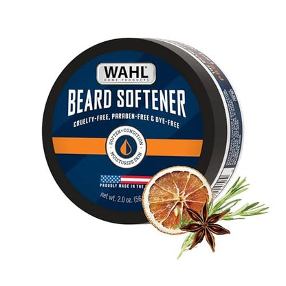 Wahl Beard Softener for Men - 2 oz Beard Conditioner with Shea Butter, Moisturizes Hair & Softens Skin, Lightly Scented, Model 3028691