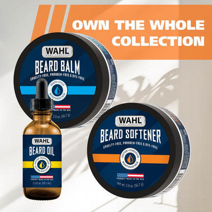 Wahl Beard Softener for Men - 2 oz Beard Conditioner with Shea Butter, Moisturizes Hair & Softens Skin, Lightly Scented, Model 3028691