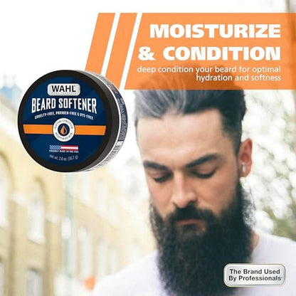 Wahl Beard Softener for Men - 2 oz Beard Conditioner with Shea Butter, Moisturizes Hair & Softens Skin, Lightly Scented, Model 3028691