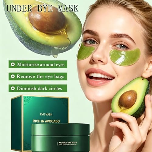Avocado Eye Mask 60 Pcs - Hydrating Under Eye Patches for Dark Circles, Puffiness, and Fine Lines - görsel 4
