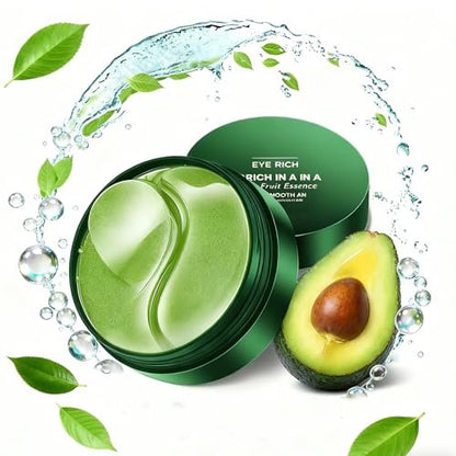 Avocado Eye Mask 60 Pcs - Hydrating Under Eye Patches for Dark Circles, Puffiness, and Fine Lines