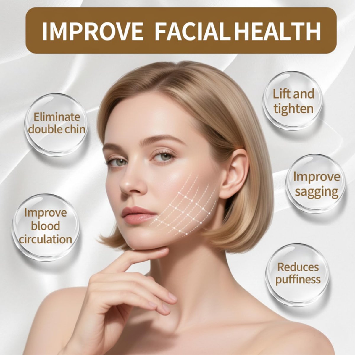 Lymphatic Contour Face Brush for Sculpting, Anti-Puffiness & Detox – Natural Skin Glow Enhancer (1 Pack, Brown) - görsel 9