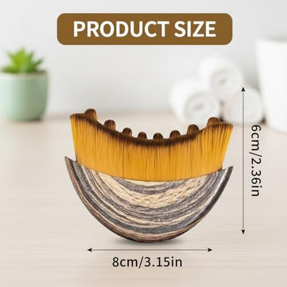 Lymphatic Contour Face Brush for Sculpting, Anti-Puffiness & Detox – Natural Skin Glow Enhancer (1 Pack, Brown)