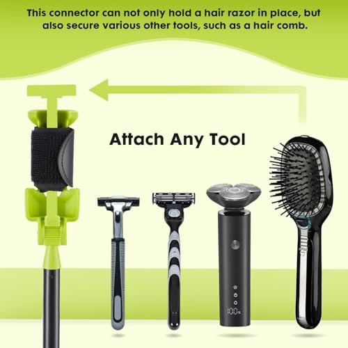 LYIGEOL Back Shaver Extension Handle – Adjustable Long Razor for Men, 13-25 Inch Telescopic Body Shaver for Legs, Back & Self-Care, Ideal for Elderly Avelisse