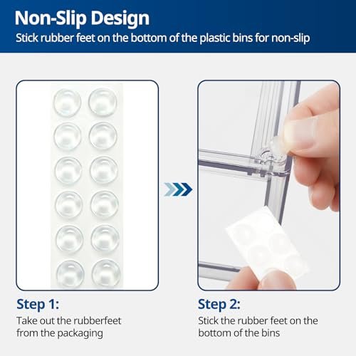 Baby Bottle Organizer Stackable Acrylic Storage Drawers 5-Pack – Non-Slip Pull-Out Drawers for Baby Bottles, Pump Parts, Pantry, Vanity Countertop (4.4" & 7.6" Tall, 12.1" Wide, Transparent) Avelisse