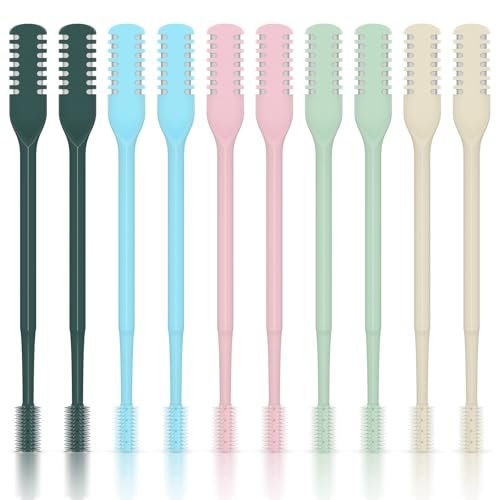 CNTVO 10 Pcs Nasal Hair Cutter - 2-in-1 Double Sided Nose Hair Trimmer, 360° Rotating Manual Trimmer for Men and Women, Portable Professional Nasal Remover for Home Travel Essentials - görsel 2