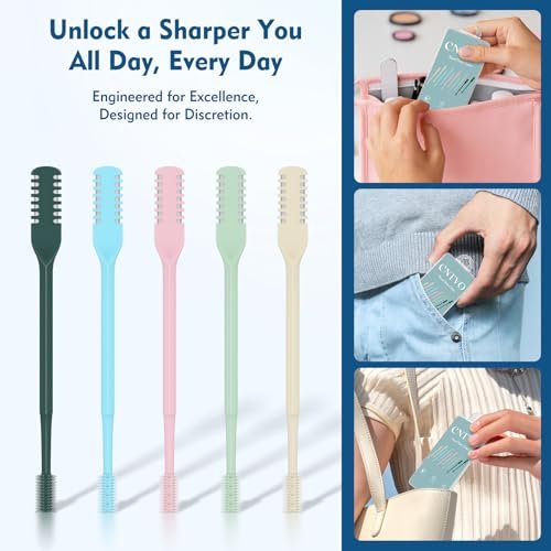 CNTVO 10 Pcs Nasal Hair Cutter - 2-in-1 Double Sided Nose Hair Trimmer, 360° Rotating Manual Trimmer for Men and Women, Portable Professional Nasal Remover for Home Travel Essentials - görsel 16