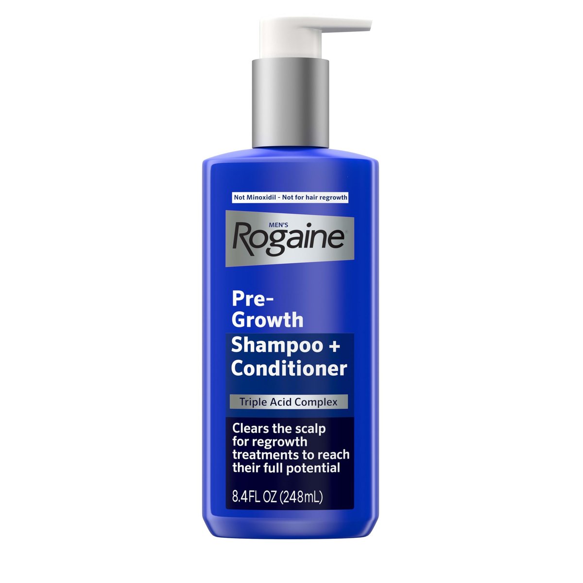Rogaine Men's Pre-Growth 2 in 1 Shampoo + Conditioner with Triple Acid Complex, 8.4 fl. oz Avelisse