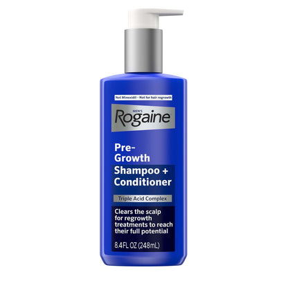 Rogaine Men's Pre-Growth 2 in 1 Shampoo + Conditioner with Triple Acid Complex, 8.4 fl. oz Avelisse