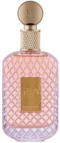 Khadlaj Ria Eau de Parfum – Fruity Sweet Fresh Musky Long-Lasting Fragrance for Women, 3.4 oz (100 ml) Avelisse