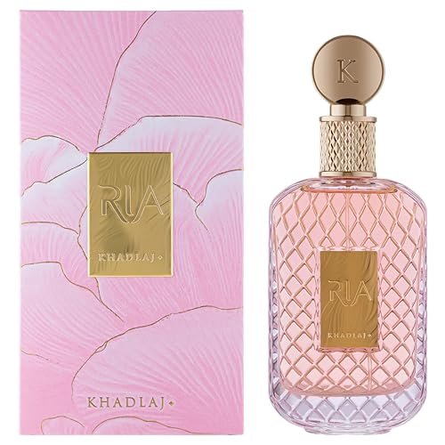 Khadlaj Ria Eau de Parfum – Fruity Sweet Fresh Musky Long-Lasting Fragrance for Women, 3.4 oz (100 ml) Avelisse
