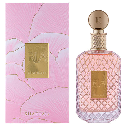 Khadlaj Ria Eau de Parfum – Fruity Sweet Fresh Musky Long-Lasting Fragrance for Women, 3.4 oz (100 ml) Avelisse