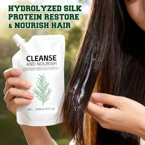 Rosemary Amino Acid Shampoo for Hair Growth – Thinning Hair Shampoo for Women and Men – Controls Oil, Strengthens Scalp – Natural Formula, 2-Pack (6.76 fl oz Total) Avelisse
