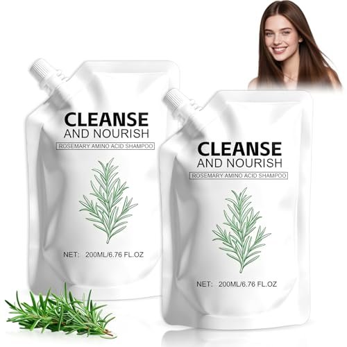 Rosemary Amino Acid Shampoo for Hair Growth – Thinning Hair Shampoo for Women and Men – Controls Oil, Strengthens Scalp – Natural Formula, 2-Pack (6.76 fl oz Total) Avelisse